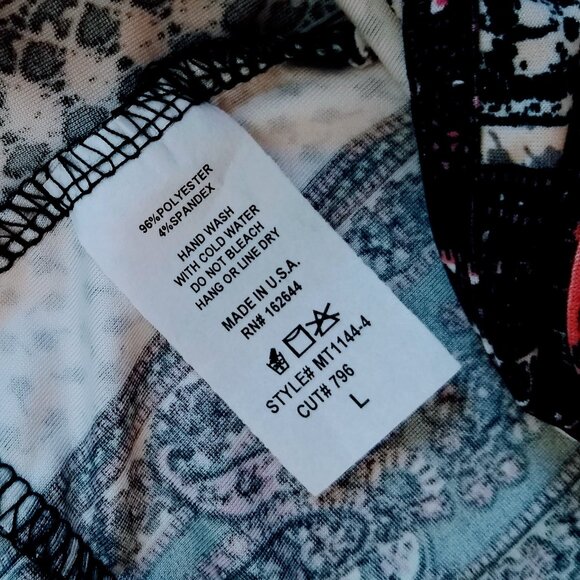 Set of Bohemian Bell bottoms Flare Leggings with matching wrap top Size Large - Picture 7 of 15